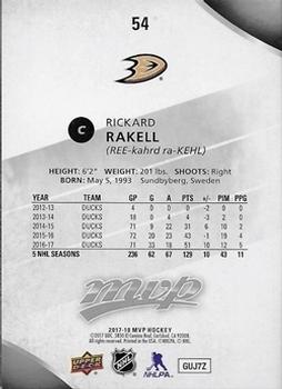 2017-18 Upper Deck MVP - Silver Script #54 Rickard Rakell Back
