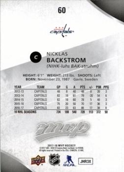 2017-18 Upper Deck MVP - Silver Script #60 Nicklas Backstrom Back