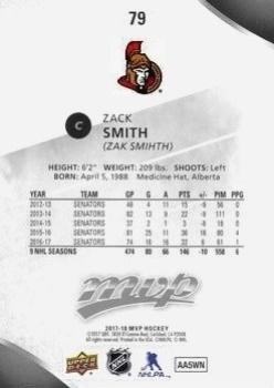 2017-18 Upper Deck MVP - Silver Script #79 Zack Smith Back