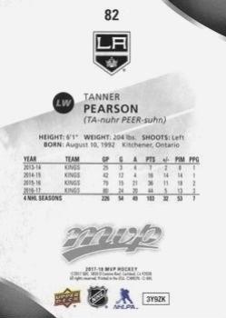 2017-18 Upper Deck MVP - Silver Script #82 Tanner Pearson Back