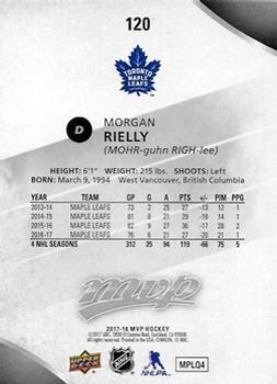 2017-18 Upper Deck MVP - Silver Script #120 Morgan Rielly Back