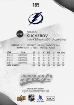 2017-18 Upper Deck MVP - Silver Script #185 Nikita Kucherov Back