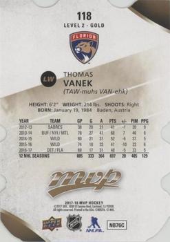2017-18 Upper Deck MVP - Colors and Contours #118 Thomas Vanek Back