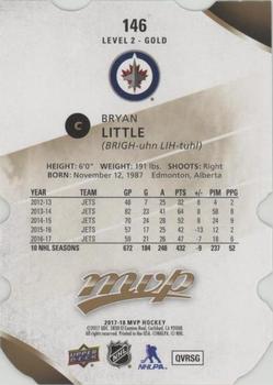 2017-18 Upper Deck MVP - Colors and Contours #146 Bryan Little Back