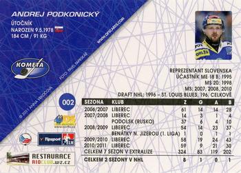 2011-12 OFS Plus #2 Andrej Podkonicky Back