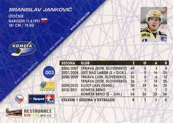 2011-12 OFS Plus #3 Branislav Jankovic Back
