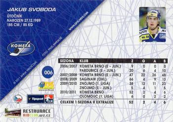 2011-12 OFS Plus #6 Jakub Svoboda Back