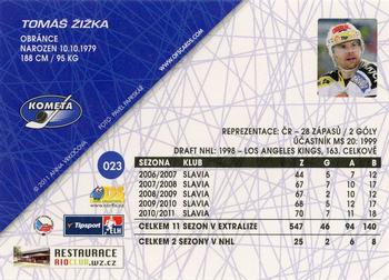 2011-12 OFS Plus #23 Tomas Zizka Back