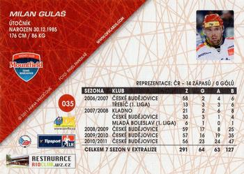 2011-12 OFS Plus #35 Milan Gulas Back