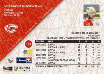 2011-12 OFS Plus #183 Vladimir Ruzicka Back