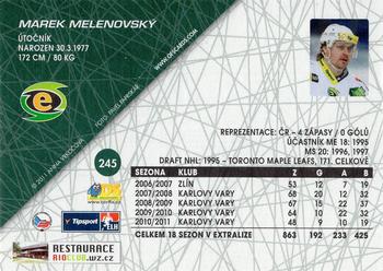 2011-12 OFS Plus #245 Marek Melenovsky Back