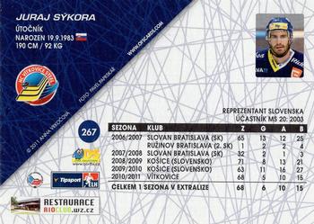 2011-12 OFS Plus #267 Juraj Sykora Back