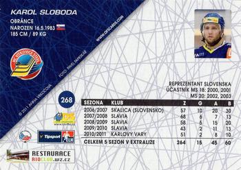 2011-12 OFS Plus #268 Karol Sloboda Back