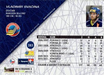 2011-12 OFS Plus #283 Vladimir Svacina Back