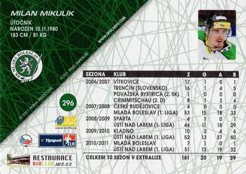 2011-12 OFS Plus #296 Milan Mikulik Back