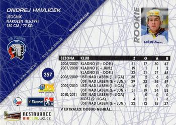 2011-12 OFS Plus #357 Ondrej Havlicek Back