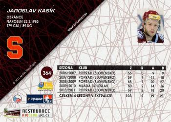 2011-12 OFS Plus #364 Jaroslav Kasik Back