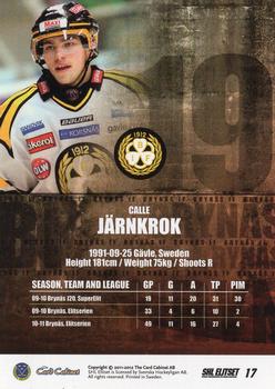 2011-12 SHL Elitset #17 Calle Järnkrok Back