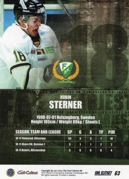 2011-12 SHL Elitset #63 Robin Sterner Back