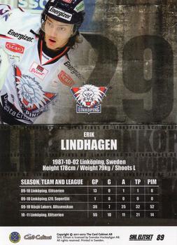 2011-12 SHL Elitset #89 Erik Lindhagen Back