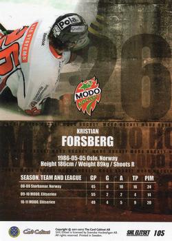 2011-12 SHL Elitset #105 Kristian Forsberg Back