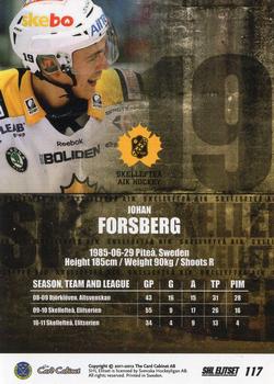 2011-12 SHL Elitset #117 Johan Forsberg Back
