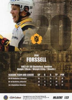2011-12 SHL Elitset #123 Erik Forssell Back