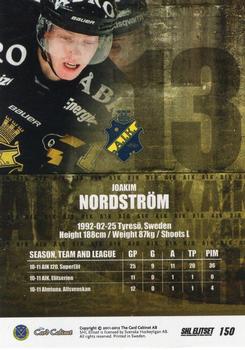 2011-12 SHL Elitset #150 Joakim Nordström Back