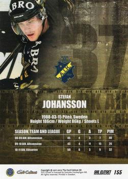 2011-12 SHL Elitset #155 Stefan Johansson Back