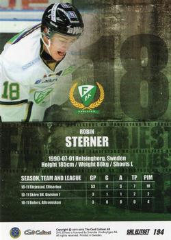 2011-12 SHL Elitset #194 Robin Sterner Back