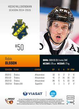 2014-15 HockeyAllsvenskan #HA-009 Robin Olsson Back