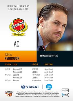 2014-15 HockeyAllsvenskan #HA-048 Tobias Pehrsson Back