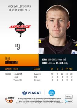 2014-15 HockeyAllsvenskan #HA-055 Jens Högbom Back