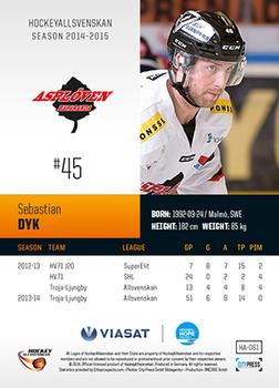 2014-15 HockeyAllsvenskan #HA-061 Sebastian Dyk Back