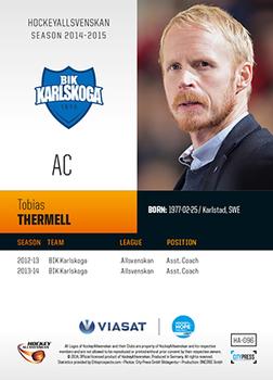 2014-15 HockeyAllsvenskan #HA-096 Tobias Thermell Back