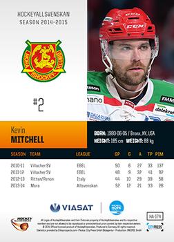 2014-15 HockeyAllsvenskan #HA-174 Kevin Mitchell Back