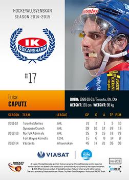 2014-15 HockeyAllsvenskan #HA-203 Luca Caputi Back
