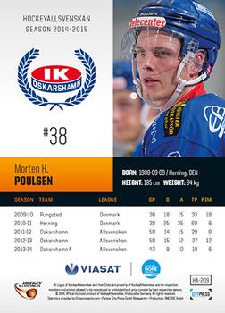 2014-15 HockeyAllsvenskan #HA-209 Morten Poulsen Back
