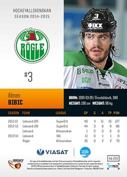 2014-15 HockeyAllsvenskan #HA-220 Almen Bibic Back