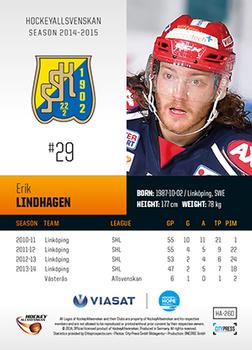 2014-15 HockeyAllsvenskan #HA-260 Erik Lindhagen Back