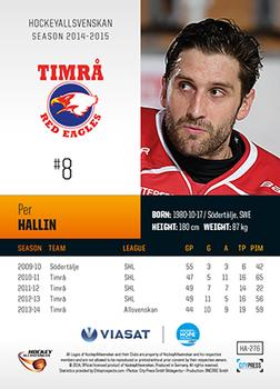 2014-15 HockeyAllsvenskan #HA-276 Per Hallin Back