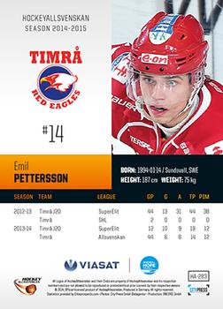 2014-15 HockeyAllsvenskan #HA-283 Emil Pettersson Back