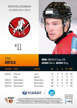 2014-15 HockeyAllsvenskan #HA-319 Juha Uotila Back