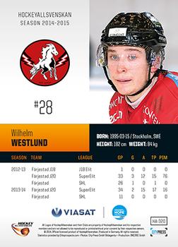 2014-15 HockeyAllsvenskan #HA-320 Wilhelm Westlund Back