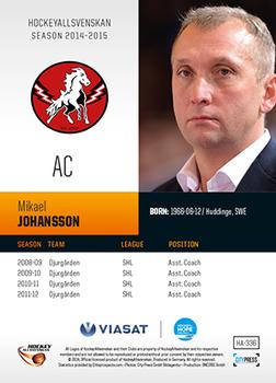 2014-15 HockeyAllsvenskan #HA-336 Mikael Johansson Back