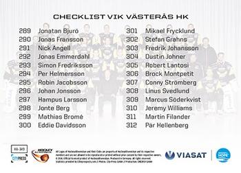 2014-15 HockeyAllsvenskan #HA-349 VIK Västerås HK Back