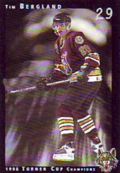 1998-99 Chicago Wolves (IHL) Turner Cup Champions 1997-98 #21 Tim Bergland Front
