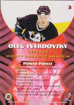 1994-95 Finest - Bowman's Best Red Rookies #2 Oleg Tverdovsky Back