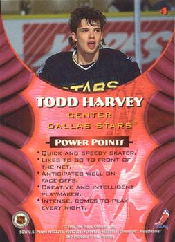 1994-95 Finest - Bowman's Best Red Rookies #4 Todd Harvey Back