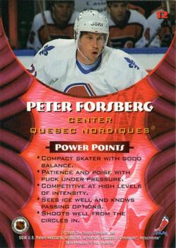 1994-95 Finest - Bowman's Best Red Rookies #12 Peter Forsberg Back